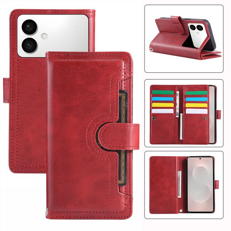 Custodia per telefono in pelle con slot per schede da polso, For Samsung Galaxy S26 Edge 5G, For Samsung Galaxy S26 Ultra 5G, For Samsung Galaxy S24 Ultra 5G, For Samsung Galaxy S24+ 5G