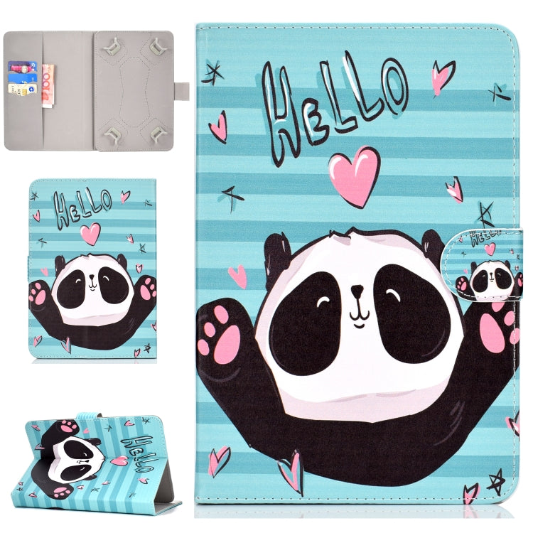 Custodia in pelle PU a vibrazione orizzontale con motivo a disegno colorato con supporto e slot per schede, For 10 inch Universal Tablet PC, For 7 inch Universal Tablet PC