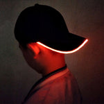 Berretto da baseball luminoso a LED Cappello da sole fluorescente da esterno maschile, stile: ricaricabile, Black Hat Red Light, Black Hat Orange Light, Black  Hat Yellow Light, Black Hat Green Light, Black Hat Blue Light, Black Hat White Light        ...