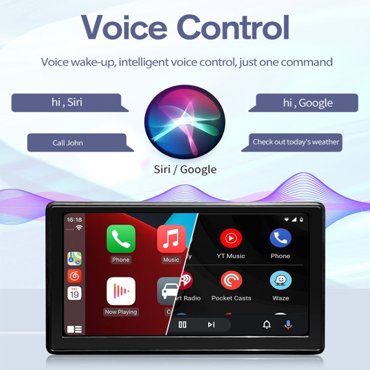 X70-1 Car 7 pollici IPS portatile Smart Screen proiezione schermo wireless Carplay Android Auto, without Reversing Camera