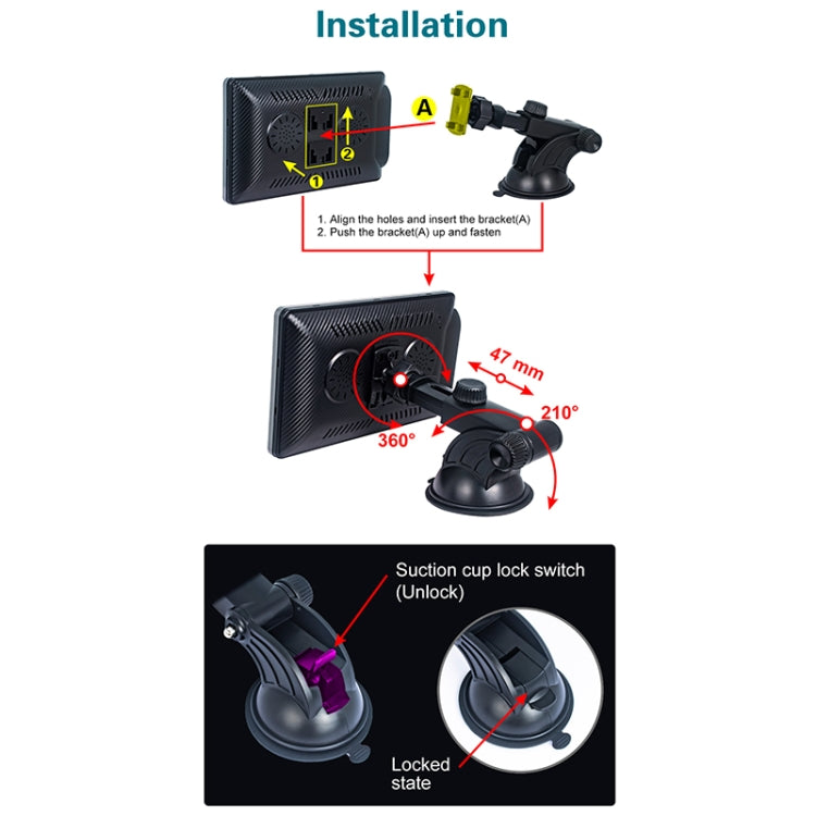 X70-1 Car 7 pollici IPS portatile Smart Screen proiezione schermo wireless Carplay Android Auto, without Reversing Camera