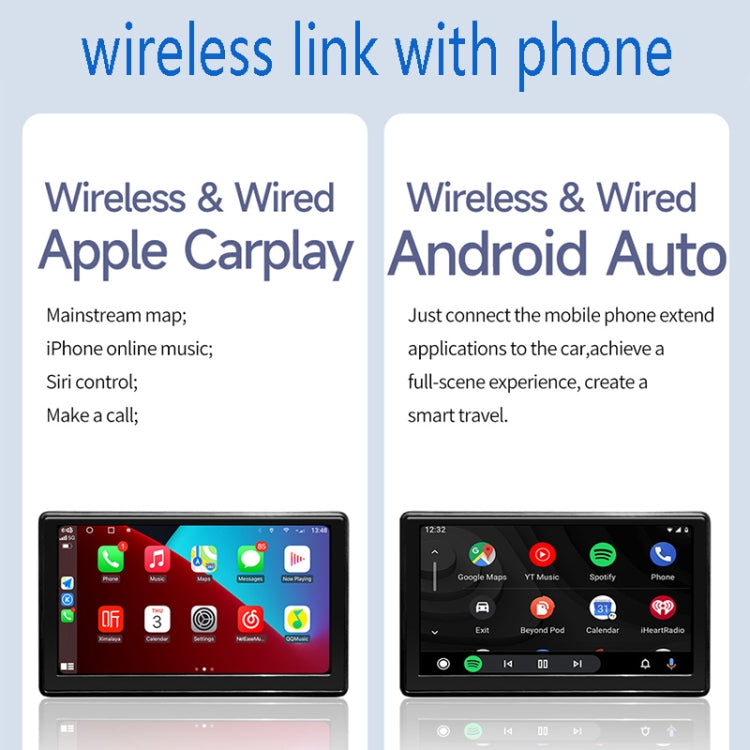 X70-1 Car 7 pollici IPS portatile Smart Screen proiezione schermo wireless Carplay Android Auto, without Reversing Camera