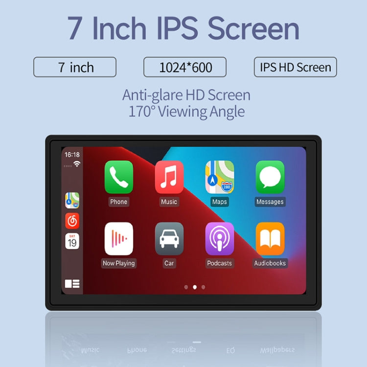 X70-1 Car 7 pollici IPS portatile Smart Screen proiezione schermo wireless Carplay Android Auto, without Reversing Camera
