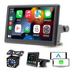 X70-1 Car 7 pollici IPS Schermo intelligente portatile Proiezione schermo wireless Carplay Android Auto, con telecamera di retromarcia, with Reversing Camera