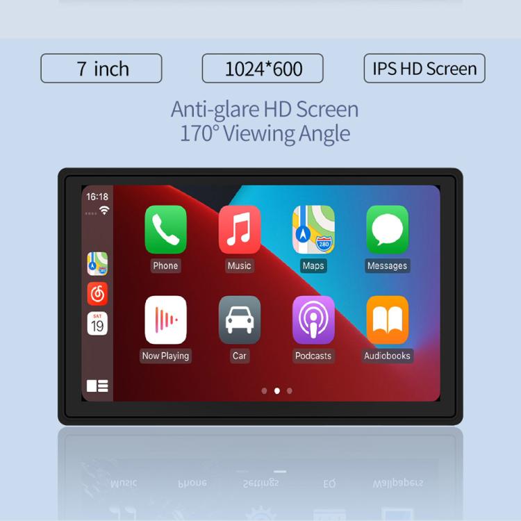 X70-1 Car 7 pollici IPS Schermo intelligente portatile Proiezione schermo wireless Carplay Android Auto, con telecamera di retromarcia, with Reversing Camera