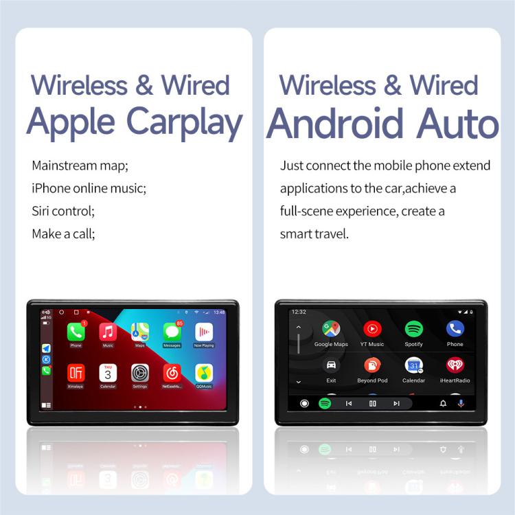 X70-1 Car 7 pollici IPS Schermo intelligente portatile Proiezione schermo wireless Carplay Android Auto, con telecamera di retromarcia, with Reversing Camera