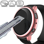 Placca custodia protettiva per PC con pellicola in vetro temperato, For Samsung Galaxy Watch Active 2 40mm, For Samsung Galaxy Watch Active 2 44mm
