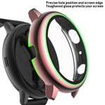 Placca custodia protettiva per PC con pellicola in vetro temperato, For Samsung Galaxy Watch Active 2 40mm, For Samsung Galaxy Watch Active 2 44mm