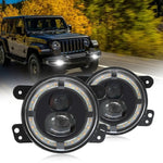 Y4 4 pollici 1 paio di fendinebbia a doppia lente con guida luminosa, For Jeep Wrangler JK 2 Door 2007-2015