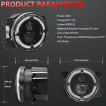 Y4 4 pollici 1 paio di fendinebbia a doppia lente con guida luminosa, For Jeep Wrangler JK 2 Door 2007-2015