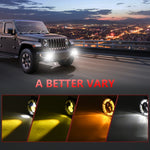 Y4 4 pollici 1 paio di fendinebbia a doppia lente con guida luminosa, For Jeep Wrangler JK 2 Door 2007-2015