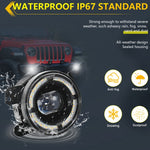 Fendinebbia a lente singola con guida luminosa Y5 da 4 pollici e 1 paio, For Jeep Wrangler JK 2 Door 2007-2015