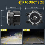 Fendinebbia a lente singola con guida luminosa Y5 da 4 pollici e 1 paio, For Jeep Wrangler JK 2 Door 2007-2015