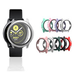 Custodia protettiva per PC con pellicola in vetro temperato, For Samsung Galaxy Watch Active 2 40mm, For Samsung Galaxy Watch Active 2 44mm
