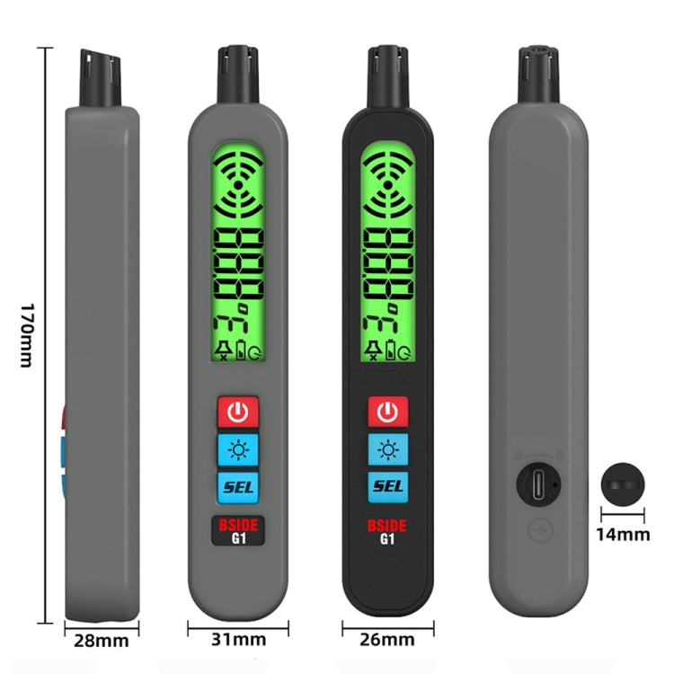 Rilevatore gas combustibile portatile ricaricabile BSIDE G1