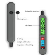Rilevatore di gas combustibile portatile ricaricabile BSIDE G1, G1