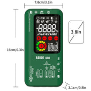 Multimetro per la misurazione della temperatura a infrarossi con schermo a colori intelligente BSIDE S30, S30 (Green), S30 (Red), S30 (Black)