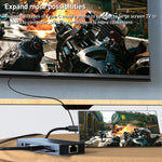 BYL-2309 Tipo-C a HDMI 4K 60Hz + DP HD + VGA + RJ47 + USB3.2 + Audio 3,5mm + PD100W + SD + Docking Station TF HUB, BYL-2309
