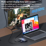 BYL-2312 Tipo-C a HDMI 4K 30Hz + USB 3.0 + HUB docking station PD100W, BYL-2312