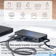 BYL-2312 Tipo-C a HDMI 4K 30Hz + USB 3.0 + HUB docking station PD100W, BYL-2312