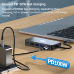 BYL-2312 Tipo-C a HDMI 4K 30Hz + USB 3.0 + HUB docking station PD100W, BYL-2312