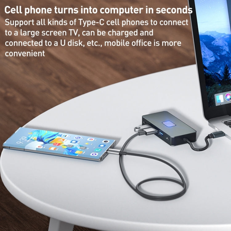BYL-2312 Tipo-C a HDMI 4K 30Hz + USB 3.0 + HUB docking station PD100W, BYL-2312