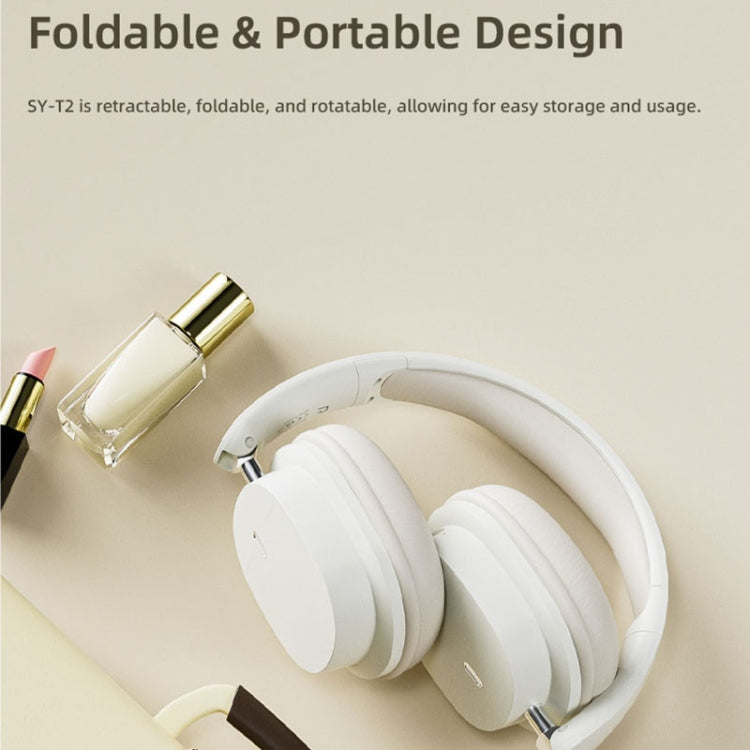 Cuffie da gioco wireless T2 pieghevoli ad alta definizione stereo ENC con riduzione del rumore con microfono, T2