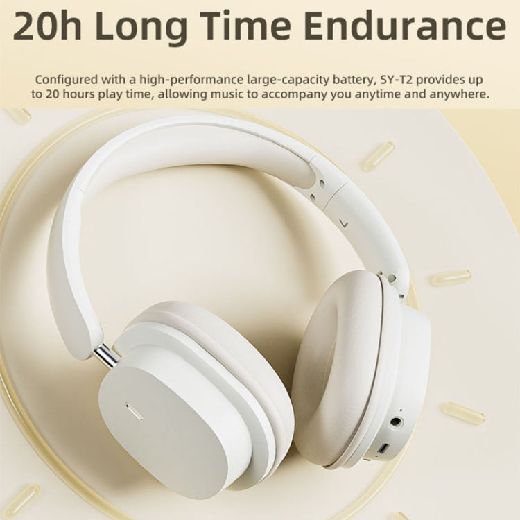 Cuffie da gioco wireless T2 pieghevoli ad alta definizione stereo ENC con riduzione del rumore con microfono, T2