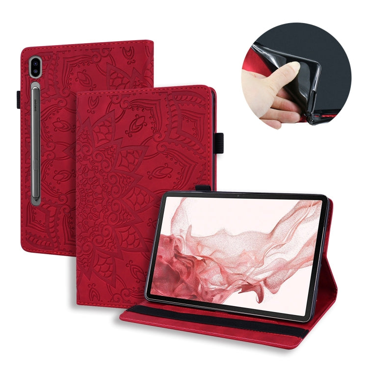 Custodia per tablet in pelle goffrata con texture di vitello, For Galaxy Tab S10 Lite / S10 FE, For Galaxy Tab S11, For Galaxy Tab S9 FE+