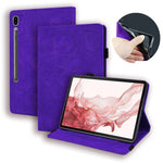 Custodia per tablet in pelle goffrata con texture di vitello, For Galaxy Tab S10 Lite / S10 FE, For Galaxy Tab S11, For Galaxy Tab S9 FE+