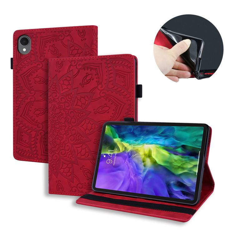 Custodia per tablet in pelle goffrata con texture di vitello, For Galaxy Tab S10 Lite / S10 FE, For Galaxy Tab S11, For Galaxy Tab S9 FE+
