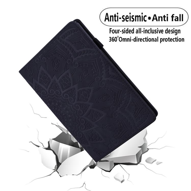 Custodia per tablet in pelle goffrata con texture di vitello, For Galaxy Tab S10 Lite / S10 FE, For Galaxy Tab S11, For Galaxy Tab S9 FE+