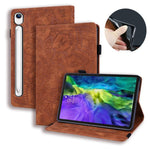 Custodia per tablet in pelle goffrata con texture di vitello, For Galaxy Tab S10 Lite / S10 FE, For Galaxy Tab S11, For Galaxy Tab S9 FE+