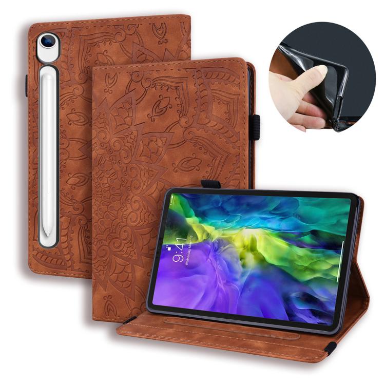 Custodia per tablet in pelle goffrata con texture di vitello, For Galaxy Tab S10 Lite / S10 FE, For Galaxy Tab S11, For Galaxy Tab S9 FE+