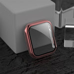 Custodia per PC elettrolitico + custodia protettiva integrata in pellicola temperata, For Apple Watch Series 3 & 2 & 1 38mm, For Apple Watch Series 3 & 2 & 1  42mm, For Apple Watch Series 5 & 4 40mm, For Apple Watch Series 5 & 4 44mm
