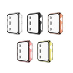 Custodia per PC elettrolitico + custodia protettiva integrata in pellicola temperata, For Apple Watch Series 3 & 2 & 1 38mm, For Apple Watch Series 3 & 2 & 1  42mm, For Apple Watch Series 5 & 4 40mm, For Apple Watch Series 5 & 4 44mm