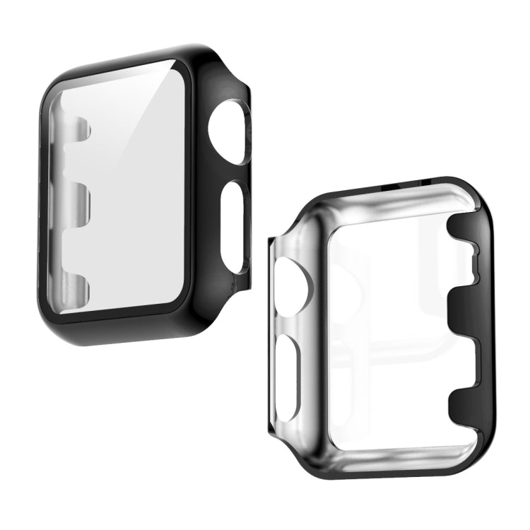 Custodia per PC elettrolitico + custodia protettiva integrata in pellicola temperata, For Apple Watch Series 3 & 2 & 1 38mm, For Apple Watch Series 3 & 2 & 1  42mm, For Apple Watch Series 5 & 4 40mm, For Apple Watch Series 5 & 4 44mm