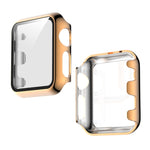 Custodia per PC elettrolitico + custodia protettiva integrata in pellicola temperata, For Apple Watch Series 3 & 2 & 1 38mm, For Apple Watch Series 3 & 2 & 1  42mm, For Apple Watch Series 5 & 4 40mm, For Apple Watch Series 5 & 4 44mm