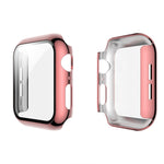 Custodia per PC elettrolitico + custodia protettiva integrata in pellicola temperata, For Apple Watch Series 3 & 2 & 1 38mm, For Apple Watch Series 3 & 2 & 1  42mm, For Apple Watch Series 5 & 4 40mm, For Apple Watch Series 5 & 4 44mm