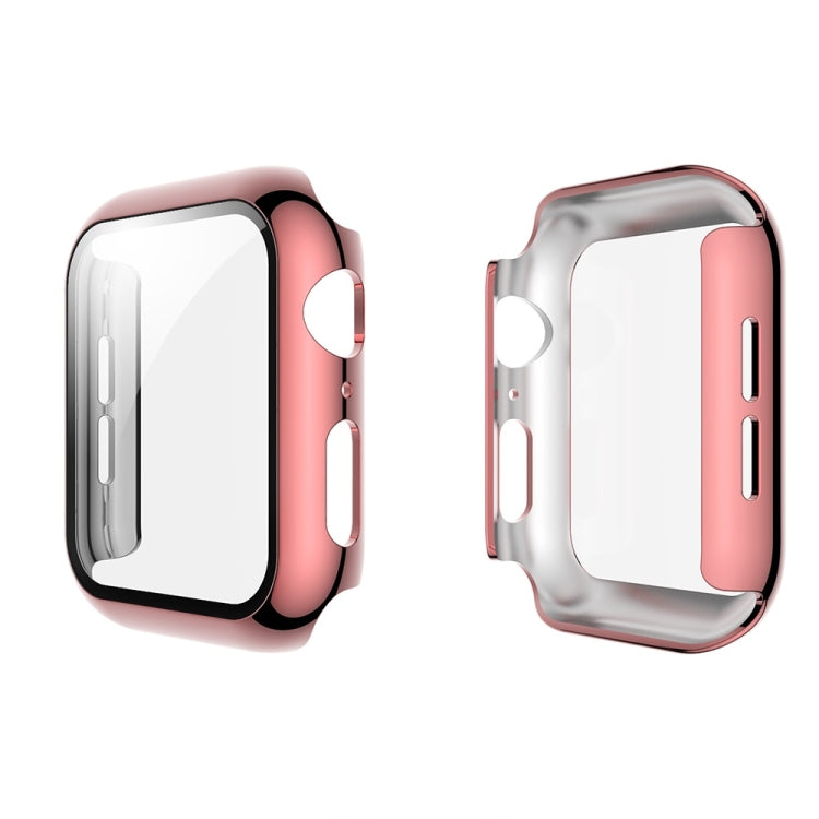 Custodia per PC elettrolitico + custodia protettiva integrata in pellicola temperata, For Apple Watch Series 3 & 2 & 1 38mm, For Apple Watch Series 3 & 2 & 1  42mm, For Apple Watch Series 5 & 4 40mm, For Apple Watch Series 5 & 4 44mm