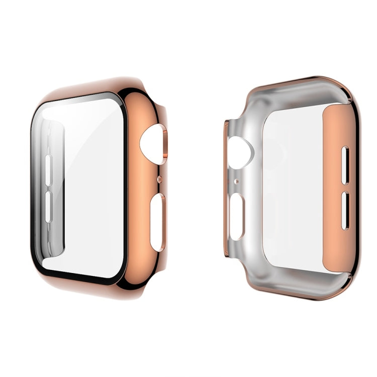 Custodia per PC elettrolitico + custodia protettiva integrata in pellicola temperata, For Apple Watch Series 3 & 2 & 1 38mm, For Apple Watch Series 3 & 2 & 1  42mm, For Apple Watch Series 5 & 4 40mm, For Apple Watch Series 5 & 4 44mm