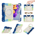 Custodia per tablet in silicone con supporto ad anello rotante portatile Armor, For Samsung Galaxy Tab A11+ / A9+, For Samsung Galaxy Tab A11 / A9, For Samsung Galaxy Tab S10 Lite / S10 FE, For Samsung Galaxy Tab S11 Ultra