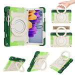 Custodia per tablet in silicone con supporto ad anello rotante portatile Armor, For Samsung Galaxy Tab A11+ / A9+, For Samsung Galaxy Tab A11 / A9, For Samsung Galaxy Tab S10 Lite / S10 FE, For Samsung Galaxy Tab S11 Ultra