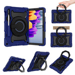 Custodia per tablet in silicone con supporto ad anello rotante portatile Armor, For Samsung Galaxy Tab A11+ / A9+, For Samsung Galaxy Tab A11 / A9, For Samsung Galaxy Tab S10 Lite / S10 FE, For Samsung Galaxy Tab S11 Ultra