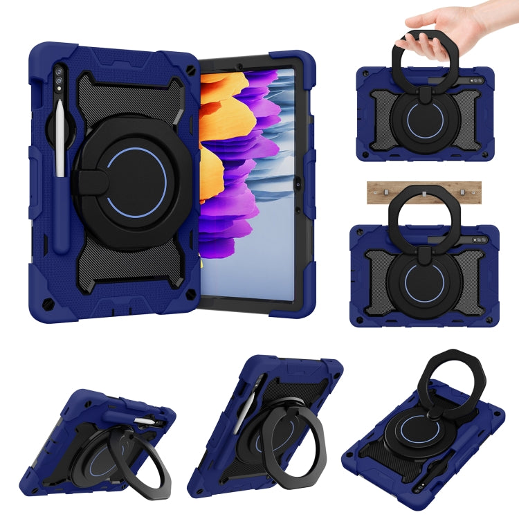 Custodia per tablet in silicone con supporto ad anello rotante portatile Armor, For Samsung Galaxy Tab A11+ / A9+, For Samsung Galaxy Tab A11 / A9, For Samsung Galaxy Tab S10 Lite / S10 FE, For Samsung Galaxy Tab S11 Ultra