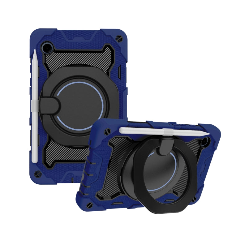 Custodia per tablet in silicone con supporto ad anello rotante portatile Armor, For Samsung Galaxy Tab A11+ / A9+, For Samsung Galaxy Tab A11 / A9, For Samsung Galaxy Tab S10 Lite / S10 FE, For Samsung Galaxy Tab S11 Ultra
