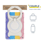 Custodia per tablet in silicone con supporto ad anello rotante portatile Armor, For Samsung Galaxy Tab A11+ / A9+, For Samsung Galaxy Tab A11 / A9, For Samsung Galaxy Tab S10 Lite / S10 FE, For Samsung Galaxy Tab S11 Ultra