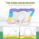 Custodia per tablet in silicone con supporto ad anello rotante portatile Armor, For Samsung Galaxy Tab A11+ / A9+, For Samsung Galaxy Tab A11 / A9, For Samsung Galaxy Tab S10 Lite / S10 FE, For Samsung Galaxy Tab S11 Ultra