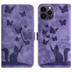 Custodia per cellulare in pelle con stampa a farfalla con gatto, For iPhone SE 2022 / 2020 / 8 / 7, For iPhone 13 Pro Max, For iPhone 13 Pro, For iPhone 13
