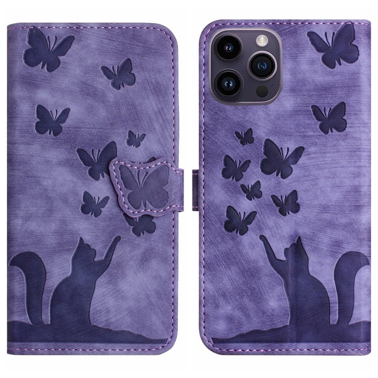 Custodia per cellulare in pelle con stampa a farfalla con gatto, For iPhone SE 2022 / 2020 / 8 / 7, For iPhone 13 Pro Max, For iPhone 13 Pro, For iPhone 13